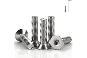 mawmuaw M3 Senkkopfschrauben Edelstahl, 180 Stück M3x8 mm Senkkopf Innensechskant Senkschrauben DIN 7991/ISO 10642 Schrauben Flachkopfschrauben Metrisches Regelgewinde für Reparaturen im Haushalt