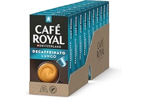 Café Royal Lungo Decaffeinato 100 kapsułek do ekspresu do kawy Nespresso, intensywność 4/10, certyfikat UTZ, kapsułki z aluminium