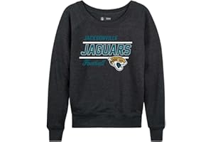 Team Fan Apparel NFL Womens Crew Neck Light Weight, Gameday Apparel, Slouchy Fit Raglan Crewneck Pullover for Women