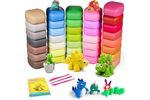 FAIRY MAKER FairyMaker Air Dry Clay, 36 Colors Ultra Light Modeling Clay, Non-Toxic Magic Clay with Tools & Tutorial Book, Creative DIY Arts and Crafts Kit for Kids, Ideal Christmas Birthday Gift for Boys & Girls