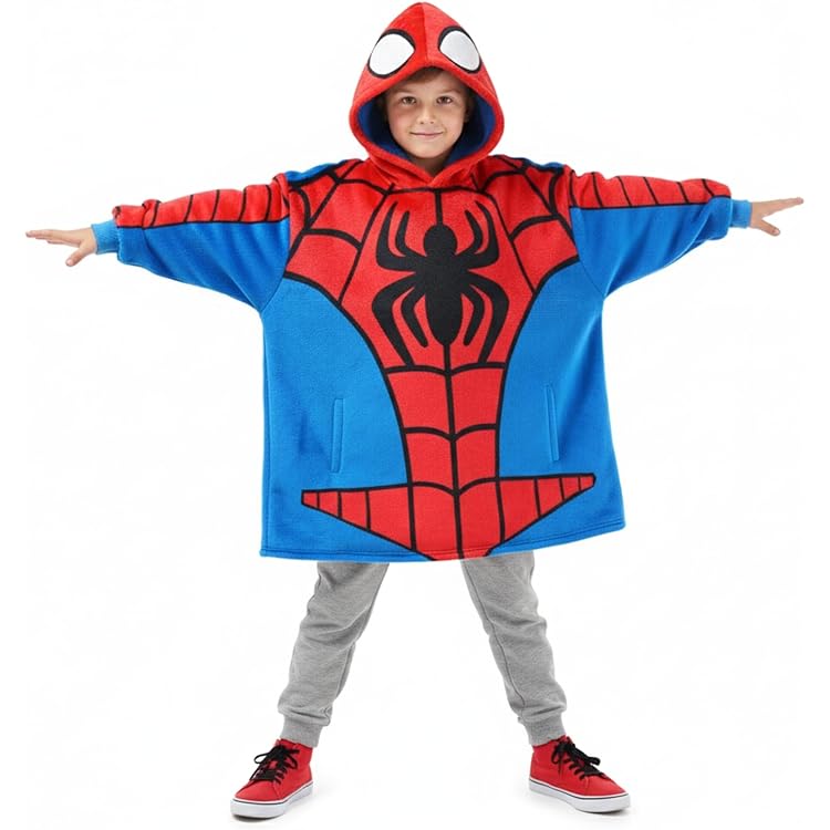 Amazing Spiderman Marvel Hooded Blanket
