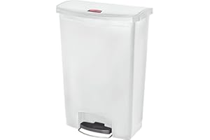 Rubbermaid Commercial Products 1883561 Collecteur à Pédale en Résine 90 l Blanc