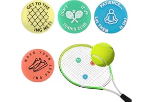 Hahhhha 4 PCS Tennis Racket Dampeners, Funny Tennis Vibration Dampener Aggressive Reminder Tennis Dampener for Racket Tennis Set, Soft Silicone Tennis Shock Absorber for Tennis Players