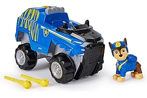Paw Patrol Patrulla Canina - Pack Figura Chase Jungle Pups y Vehículo Tiger Lanza Proyectiles - Patrulla Canina Juguetes - 6067758 - Juguetes Niños 3 años + Regalo Niño 3 años +