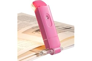 DEWENWILS USB Recargable Luz de Lectura para Leer en la Cama, Blanco Cálido, Ajustable de Brillo, Luces de Lectura LED con Pinza, Perfecta para los Amantes de la Lectura, Niños