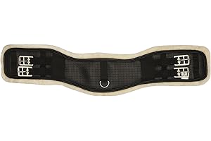 HORSE GUARD HorseGuard Sattelgurt Kurzgurt mit Kunstfell gepolstert, Rollschnallen 75 cm