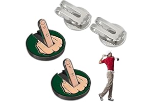 newhsy Magnetic Golf Ball Markers Hat Clip -Finger Salute- Funny Golf Ball Marker Golf Gift for Men Dad Husband Boyfriend Golfer Essential Accessory Present for Golfer