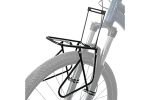 WLDOCA Portaequipajes Delantero para Bicicleta con Tuerca de Bloqueo portabicicletas de Carga de 20kg Estante para Equipaje Cesta para Bicicleta instalable para excursiones en Bicicleta y Acampada