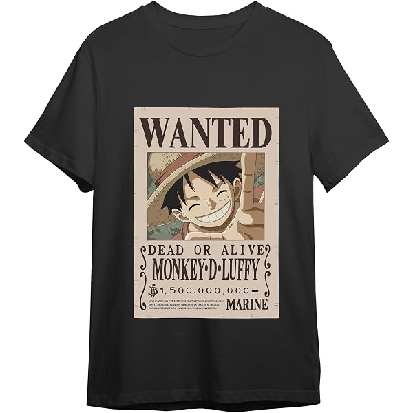 One Piece - T-Shirt Attacco di Luffy Nera
