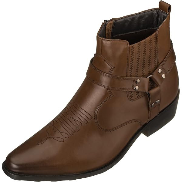Gringos Woodland Men's Distressed Leather Western Ankle Boots – Tough & Stylish