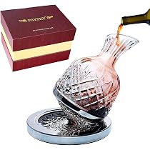 Carafe à Vin Rotative Paysky - 1500ml - Verre Cristal Sans Plomb - Avec Coffret Cadeau