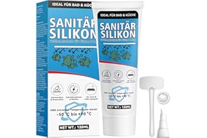 Inpumo Silikon Transparent, Wasserfest Sanitär Silikon 120ml, Schimmelresistent und schnell trocknend, Ideal für Badezimmer, Küche & Außenbereich als Sanitärsilikon Transparent