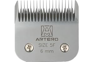 ARTERO Cuchilla de Cerámica A5. Cuchilla Tipo A5 de peluquería Compatible con Las Marcas, Andis, Moser, Heiniger y Oster. (Nº 5F - 6mm)