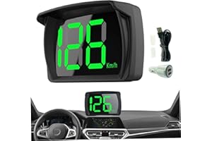 TOPOFLY Compteur de vitesse numérique, compteur de vitesse GPS KM/h Écran de couleur LED haute définition