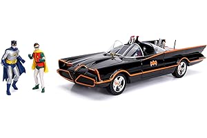 Jada- Batman The Classic TV Series Batmobile Veicolo Collezione e Figure pressofuse, Colore Nero, 1:18, 98625