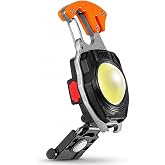 Multi Fonksiyonel Fener, Karabinalı &Ccedil;ok Ama&ccedil;lı Şarjlı LED Acil Durum Kiti, 3 Renk Işık Modlu Type-C 500mAh, Manyetik D&uuml;d&uuml;kl&uuml; 