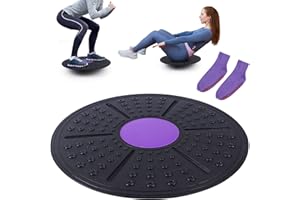 WILLONG Tabla de Equilibrio, Entrenador de Equilibrio Morado, Fisioterapia con Tabla oscilante de Yoga, Equipo de Entrenamiento de Equilibrio, Adecuado para Entrenamiento de Equilibrio físico