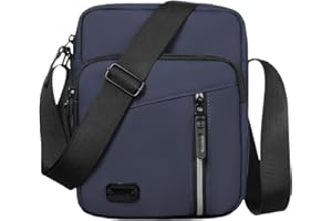 Aucuu Torba na ramię dla mężczyzn, wodoszczelna torba męska do zawieszenia, torba listonoszka z wieloma kieszeniami, torba na telefon komórkowy, torba crossbody na co dzień, do pracy i podróży