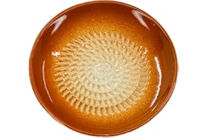 Kaladia Keramik Reibeteller/Keramikhobel Unifarbend - ideal für Ingwer, Parmesan etc. - in Hellbraun - Durchmesser: 12 cm - handgemacht & handbemalt - Made in Spain