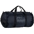 Carbonado Barrel Bag Compressible To Disc Size| Secure Zip Pocket | Comfort Twin Handles Polyester Duffle Bag | Detachable Shoulder Strap | Durable Fabric, Stylish & Easy To Clean - Black,30 Cm, Blue