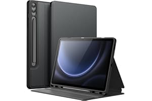 JETech Funda para Samsung Galaxy Tab S9 FE+ / S9 FE Plus 12,4 Pulgadas con S Pen Soporte, Slim Folio Stand Protectora Tablet Carcasa, Múltiples Ángulo de Visión (Negro)