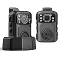 BOBLOV B4K5 128GB 4K Body Camera,IP68 Waterproof, GPS Police Body Cams,3400mAh for 11Hrs Video Record, Provide Charging Dock, Night Vision Video Camcorder for Personal, Guard Civilians
