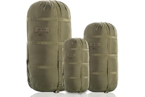 M-Tac Bolsa de compresión para Saco de Dormir, Bolsa de compresión Militar Resistente al Agua, Bolsa de compresión Ligera de Nylon para Viajes, Camping, Senderismo, al Aire Libre