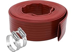 Eastrans 1 1/2 IN x 50 FT Pool Backwash Hose, Extra Heavy Duty Discharge Hose,10 Bar Working Pressure, 30 Bar Burst Pressure,Wall Thickness 1.9mm, High pressure resistance,Ultra Strong Wear Resistance