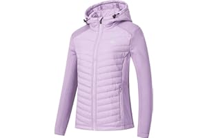 MoFiz Chaqueta acolchada Mujer Chaqueta Híbrida Cálida para Correr Chaqueta plumas mujer plumifero ultraligero mujer Deportiva para Exteriores