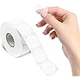 1000 PCS Round Clear Seal Stickers, Transparent Envelope Mail Wafer Seal Self Adhesive Package Circle Label Dots with Perforation Line for Envelopes, Boxes and Gift Packaging (1” in Diameter)