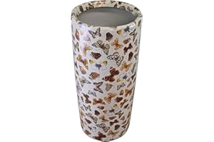 GEKO Umbrella Stand, Glazed Ceramic Butterfly Design