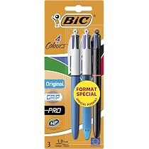 BIC Fluo 4-Farben-Kugelschreiber – Mit Gelber Neon-Tinte Zum Hervorheben