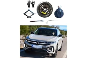 ‎D'ANGELO 1988 Notrad 17" kompatibel mit Volkswagen T-Roc mit Wagenheber, Schlüssel, Handschuhe und Tasche