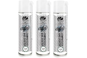 AABCOOLING Home&Office gas Duster Bombe Air Sec 3x500ml Sprays d'Air Comprimé, Dépoussiérants Puissants, Souffleur de Poussière et autres appareils, Pour Clavier, Compressed K1