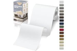 OAZ Parche adhesivo de tela, 10x200 cm Parche adhesivo de tela, lona impermeable Parche adhesivo para sofá, cortina, mueble, asiento de coche, tumbona， blanco