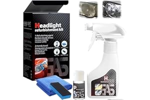 XUDUOO Scheinwerfer Aufbereitung Set, Headlight Restoration Kit 180ml, Scheinwerfer Polierset, Scheinwerfer Politur, Flüssiges Scheinwerfer-Reparaturmittel für Reinigt Poliert Vermattete Vergilbte