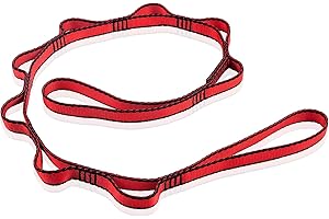 DASKING Daisy Chains, hamak do jogi, pas przedłużający, 23 KN, mocna pętla do wspinaczki, regulowana nylonowa taśma do ćwiczeń, do wspinaczki, aerial jogi, pilatesu, rozciągania, treningu fitness