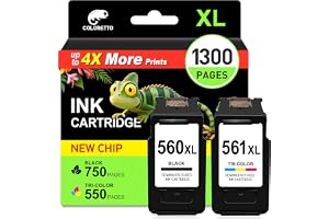 COLORETTO PG-560XL CL-561XL Bläckpatron för Canon 560 561 XL (Svart + Färg) | Pixma TS5350i TS5350a TS5351 TS5352 TS5353 TS5355 TS7450 TS7451 TS5351a TS5353a TS5355a TS5351i skrivare
