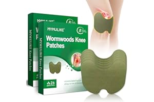 MYMULIKE Patchs anti-douleur 52 pièces, patchs chauffants pour le genou, le dos, les épaules et le cou pour soulager la douleur, ingrédients naturels chauds à base de plantes, patch en pâte pour soulager