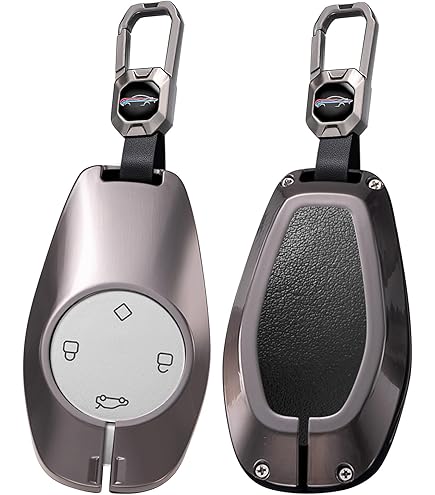 HIBEYO Keyless Coque De Clé De Voiture Compatible Avec Leap Motor T03 S01 C11 Étui De Protection En Cuir Pour Clé De Voiture Avec Porte-clés Accessoires 4 Boutons A Rouge