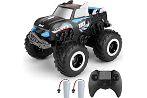 KADAYAYA Voiture télécommandée, véhicule amphibie 1:20 Tout Terrain RC Truck 2,4 GHz étanche Monster Truck avec 2 Piles, Jouet adapté aux garçons âgés de 6 7 8 9 10 Ans (Bleu)