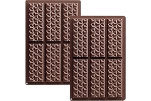 YXHZVON 2 pezzi Stampo per Cioccolato in Silicone per 6 Tavolette di Cioccolato fai da te, Antiaderenti per Cucina Cottura al Forno Fatto a Mano Cialde Energetiche Barretta
