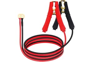 YINGAYOU Kabel Krokodilklemme Batterie 12AWG 30A 24V 24V Krokodilklemmen Kabel mit O Ring 8mm, für Motorräder, Autos, Lkw, Schiffe (1 m)