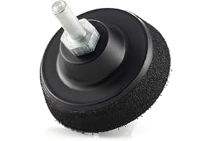 Glass Polish - Platorello a Stelo da 50 mm (2") con Dorso a Strappo per Trapani - Ideale per Lucidatura, Carteggiatura e Riparazioni Fai da Te