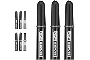 Target Darts 3 x Sets Nero PRO Grip Evo Aste per Freccette con Top in Nylon - 9 in Totale