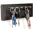 ADA Handicraft® A Trendy Luxury Decorative Premium MDF Wooden Hand Crafted 5 Hook Key Holder - Dark Brown