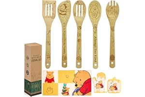 MOODLAMP Birthday Gifts for Women, Cute Bear Bee Kitchen Cooking Utensils Set with Wooden Cooking Spoons Bamboo, Oven Mitt Potholder Dish Towels Set Great Christmas Idea for Mom