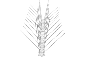 BIRD-TECH TM 5 mètres de Pics Anti Pigeons en Acier Inoxydable. Haut Larg 14 cm - 40 Pics INOX en V. Fabriqué en UE