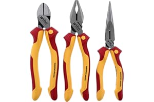 Wiha 32981 - Juego de alicates y cortadores industriales aislados, 3 piezas