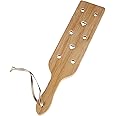 DOMG Bamboo Wood Paddle Lightweight Wooden Paddle with Airflow Holes, 13.3 Inch